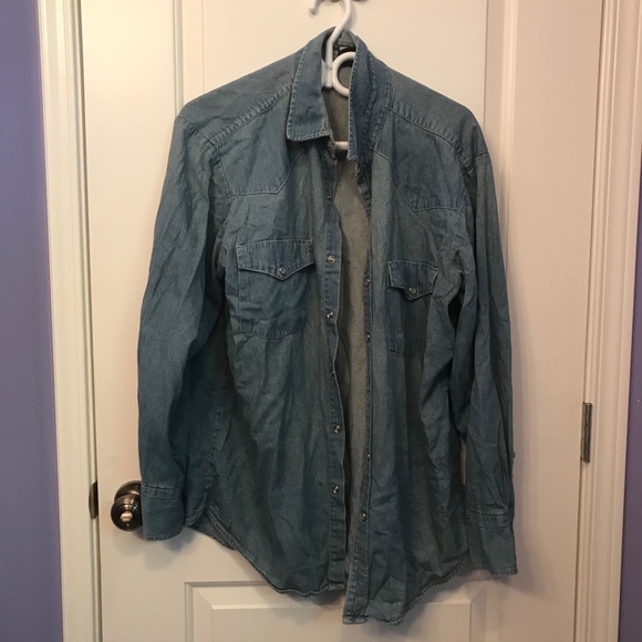 Long Sleeve Shirt with Jean Look - Picture 2 of 3